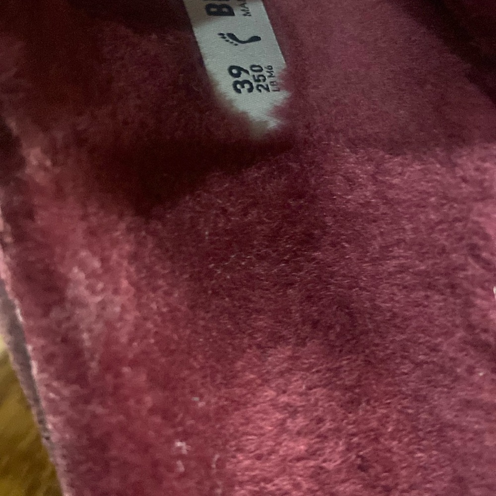 Birkenstock Arizona shearling maroon 8n new - Picture 3 of 4